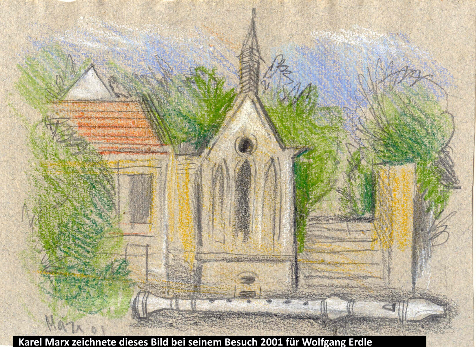 Karel Marx zeichnet 2001 die Klosterkapelle